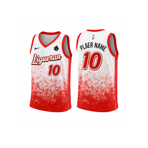 Custom Red & White Basketball Jersey – Personalized Name & Number | Breathable Team Uniform