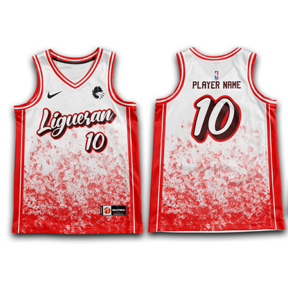 Custom Red & White Basketball Jersey – Personalized Name & Number | Breathable Team Uniform